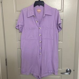 Show me your Mumu - denim romper (lilac/lavender, L)
